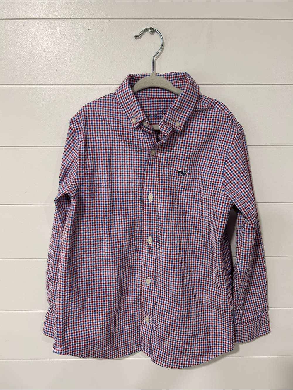 Vineyard Vines Red & Blue Gingham Button-Down Shirt